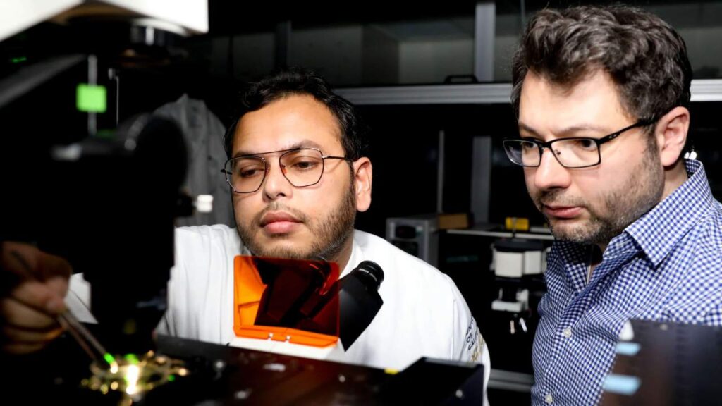 Dr. Ahsan Habib at work in the lab.