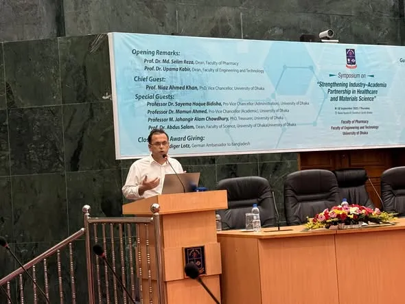 dr ahsan habib addresses symposium at dhaka university 1